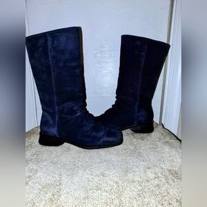 Women's Navy Suede Boots